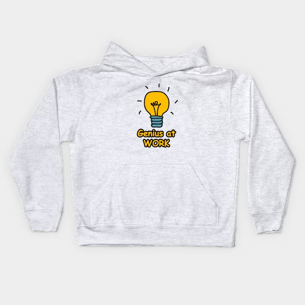 Genius at work Kids Hoodie by vanpaul54